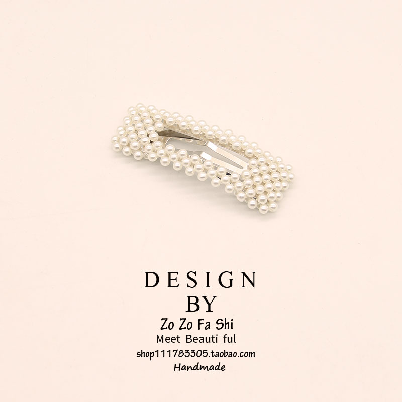 Net red ins Pearl kẹp tóc nữ kẹp tóc 2018 mới bên clip clip clip mũ nón từ clip clip bangs clip - Phụ kiện tóc shop bán dây buộc tóc đẹp