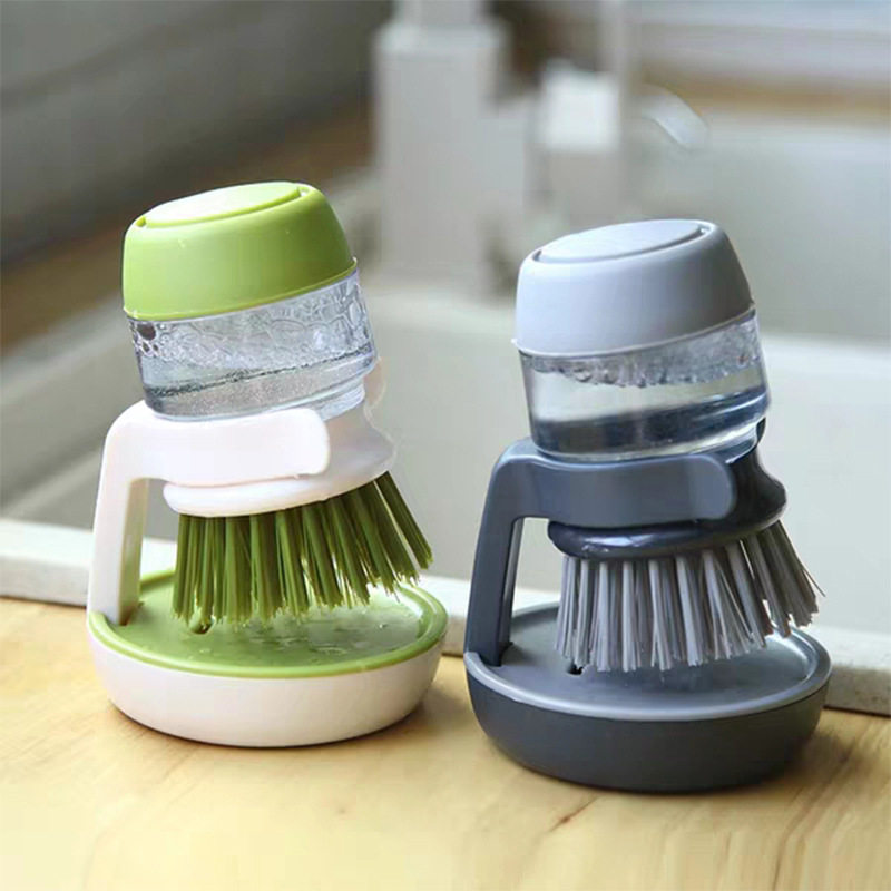 Automatic fluid brush pot multi-function kitchen dishwash pan wash pot cleaning soap fluid brush cooktop cleaning brush brush