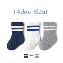 Nido Bear Baby Socks Spring Summer Pure Cotton Boy Girl Child Socks Spring Autumn Thin boneless baby midbarrel socks