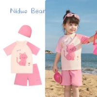 Розовая кошка с двумя частями