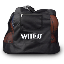 witess basketball net pocket shoulder storage bag portable sports bag drawstring corset basketball bag