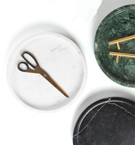  Marble disc Bathroom Living room entrance desktop decoration storage plate Cake tray Western food plate Steak plate