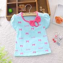 Baby Summer Clothing T-shirt Woman Children T-Shirt Short Sleeve Summer Thin style foreign air blouse baby clothes 0-1-2-3 years 4