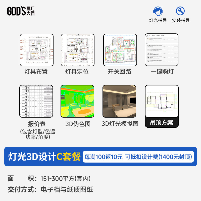 GDD'S高灯大师全屋无主灯设计室内灯光方案定制照明家居灯光设计 图文详情 8