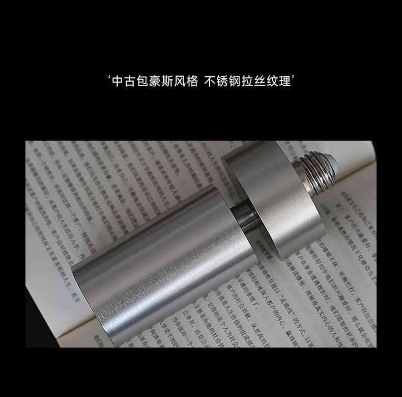 包豪斯射灯e27螺口明装不锈钢工业风led中古银色美标底盒无主灯 图文详情 4