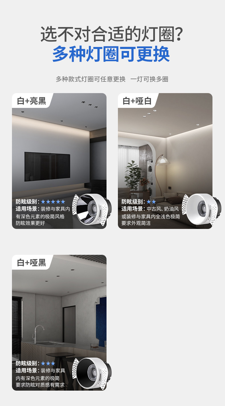 无边框射灯预埋防眩嵌入式隐藏led智能家用客厅无主灯护眼天花灯 图文详情 22