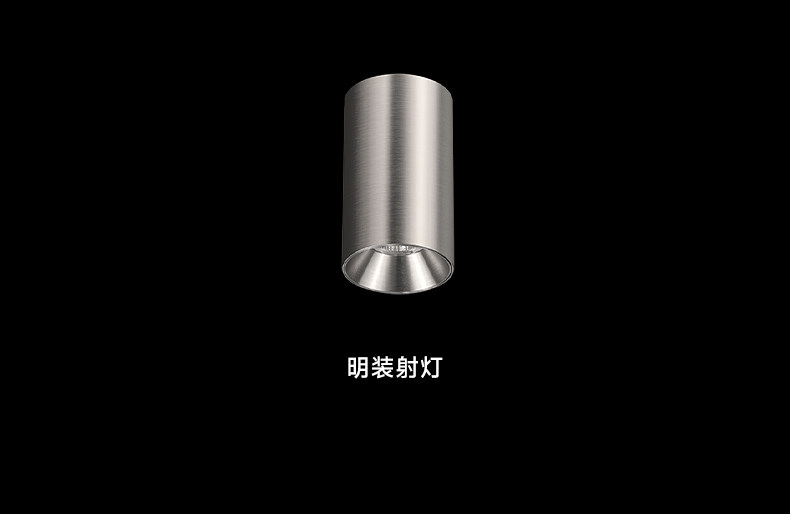 包豪斯明装射灯不锈钢吸顶灯防眩led免打孔中古风银色工业洗墙灯 图文详情 19
