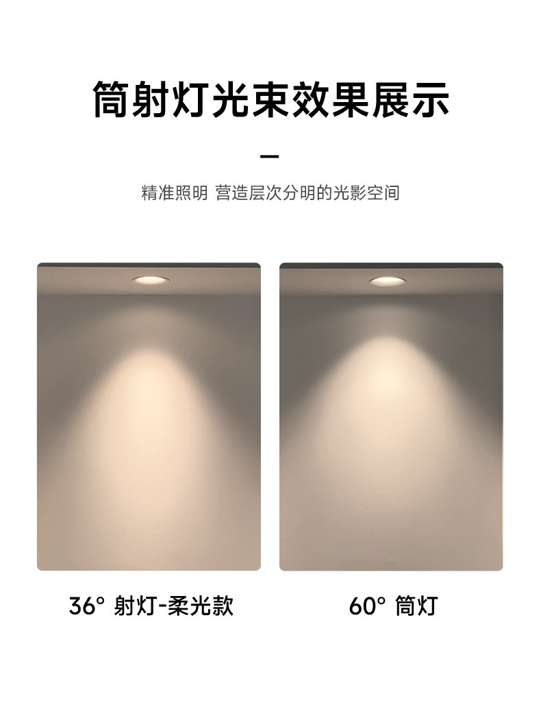 可可蛋奶筒灯嵌入式75mm中古奶油风春雨乳胶漆同色防眩无边框射灯 图文详情 24
