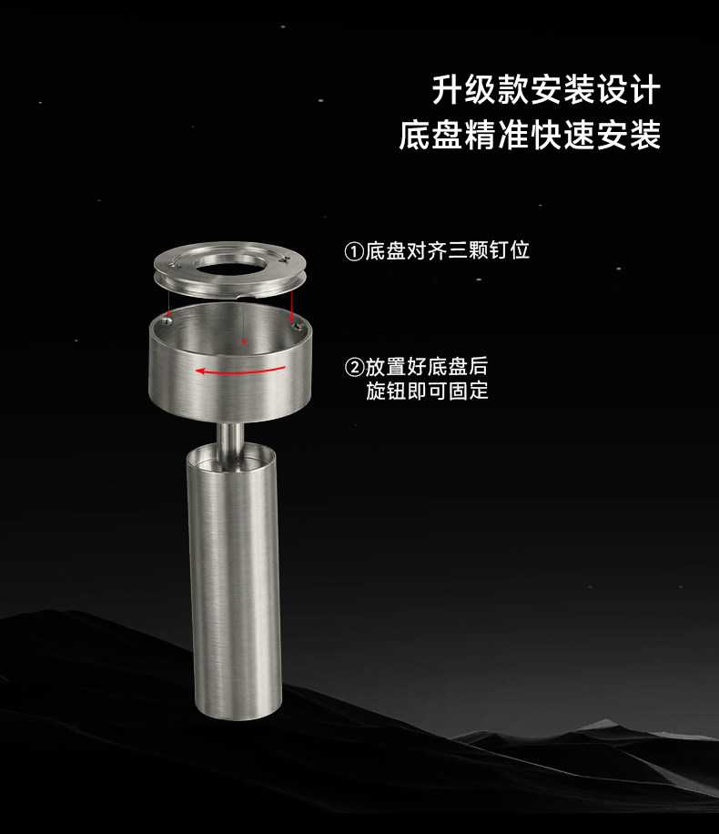 不锈钢明装射灯银色包豪斯吸顶灯嵌入式护眼客厅全光谱天花无主灯 图文详情 18