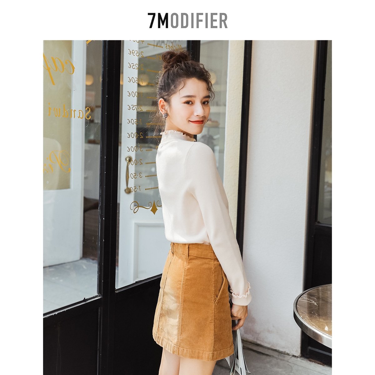 đáy áo len nữ 2019 mùa thu / mùa đông mới dài tay ngọt ngào-to-wear top thời trang đầu phù hợp đan đan áo len đan