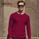 Áo len cashmere nam cổ tròn dày cộng với nhung mùa đông mới áo len màu rắn nam giới trẻ trung áo sơ mi Áo len mỏng nam