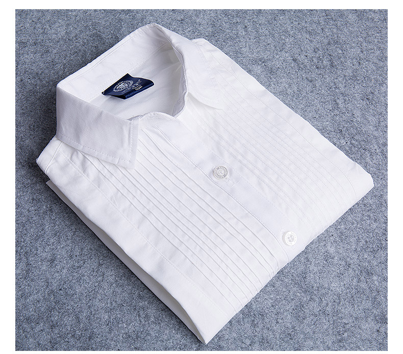 Áo sơ mi trắng nam tay dài cotton cho bé Học sinh lớn Học sinh đồng phục áo sơ mi trắng 2019 Xuân mới - Áo sơ mi áo sơ mi bé gái 10 tuổi