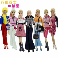 Nhà búp bê pho mát 6 điểm quần áo bé Barbie váy váy búp bê đặt mũ khăn quàng túi phụ kiện giày quà giáng sinh cho bé yêu