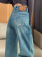 Narrow Wide-Leg Jeans for Women, High-Waisted, 2026 Spring and Autumn, American High Street Style, Loose and Drapey, Floor-Length Straight Pants