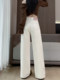 Apricot High-Waisted Narrow Wide-Leg Jeans for Women 2026 Spring and Autumn New Loose Floor-Length Pants with Drapey Straight-Leg Trousers