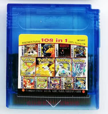 Nintendo GBC game cassette GBA GBASP applicable game combined card 108in1 English version
