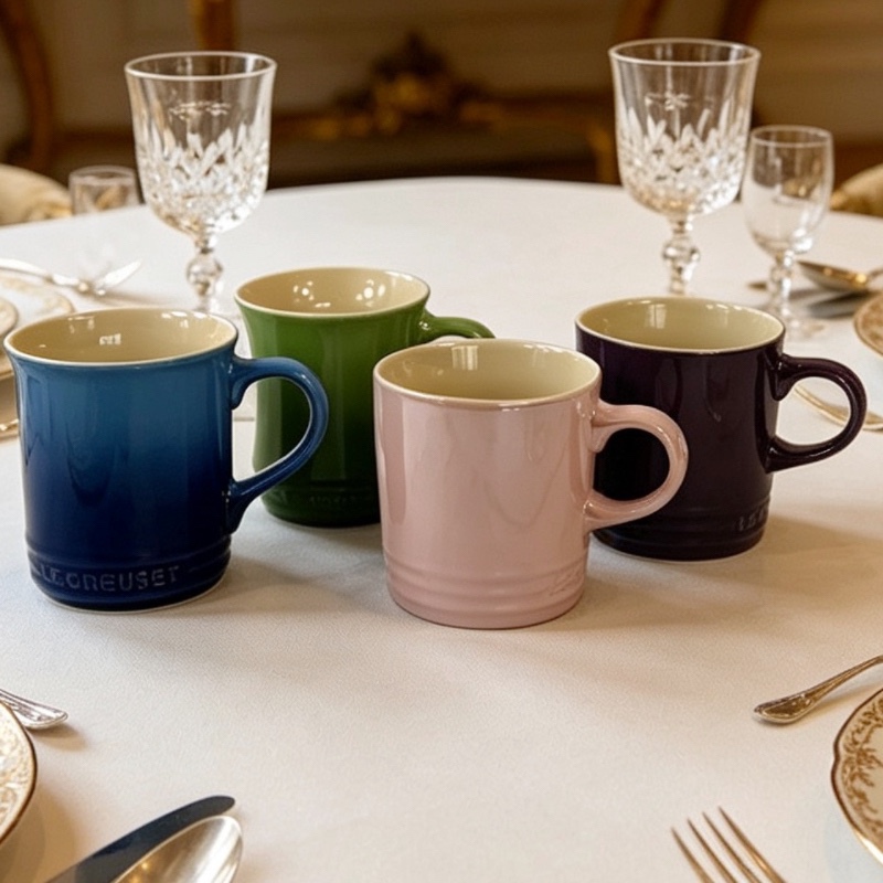 Export Surplus Ceramic Tableware French-Style Rainbow Gradient Household Mug Coffee Cup Tea Cup