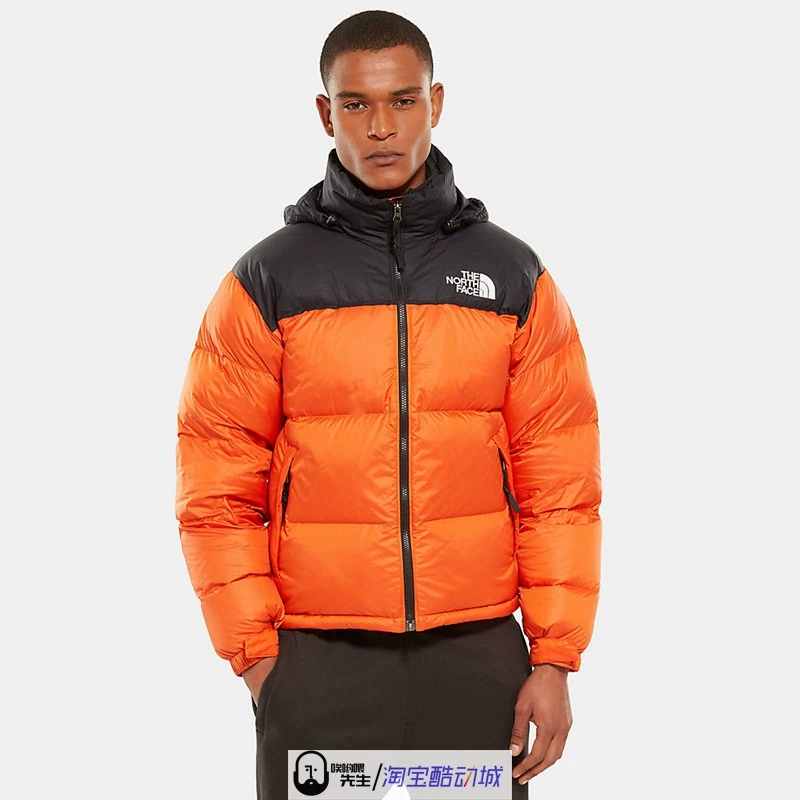 The North Face North 1996 NUPTSE Màu cam bạo lực Ngụy trang Màu đen Vàng TNF Áo khoác xuống - Thể thao xuống áo khoác áo phao cho bé trai