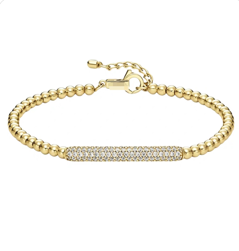 101 H Gold Bead Baguette Bracelet 101 H Gold Bead Baguette Bracelet
