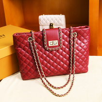 Hong Kong Pet Backpack Chain Big Bag Packs Large Capacity Magazin Tote Bag Mesh Red Packet Underarm Single Shoulder Bag Red