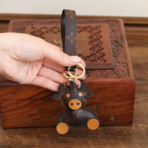 Hong Kong bag hanging calf keychain Pet key chain pendant Fashion classic printing male and female couples