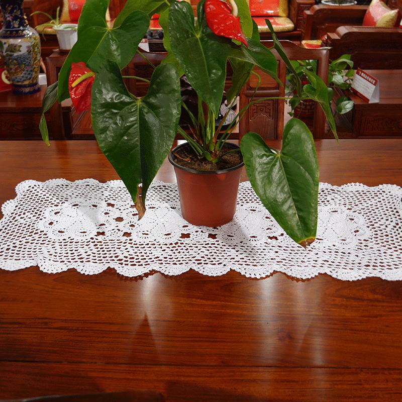 I love my home pure handmade cotton lace hollowed-out woven retro table cloth tea table lid cloth table flag decoration cover towels-Taobao