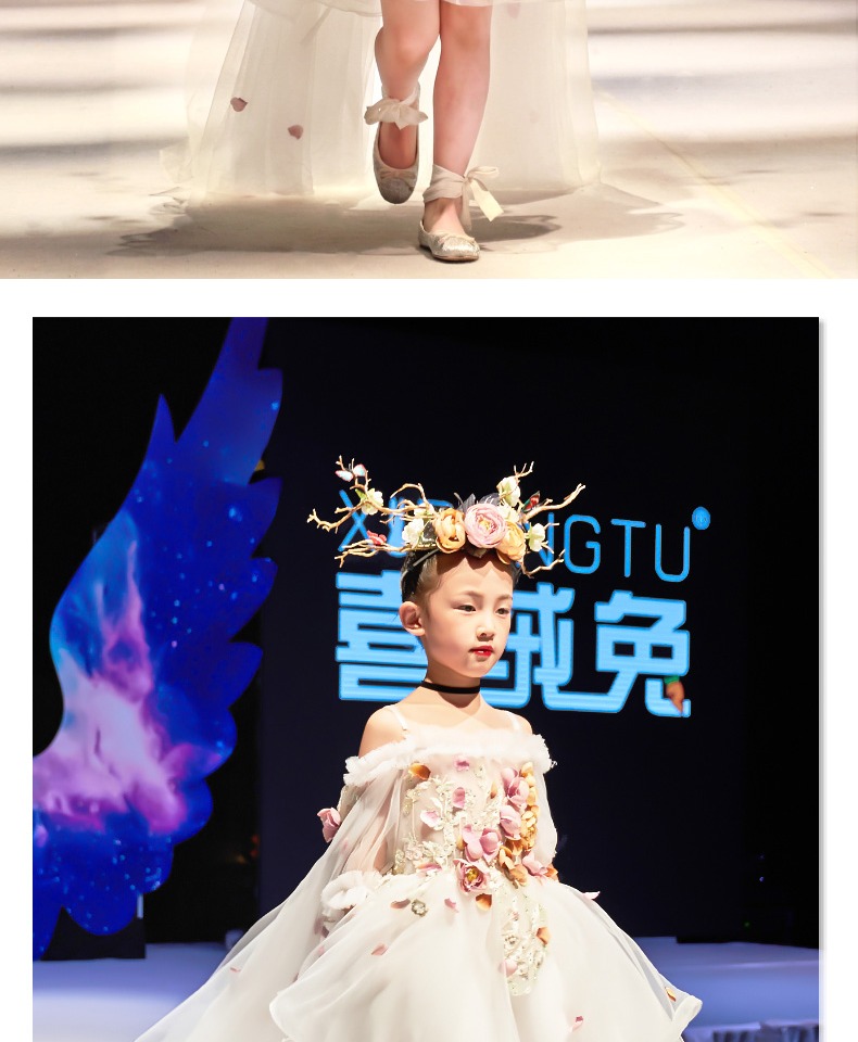 Trẻ em ăn mặc công chúa cô gái ăn mặc buổi tối trang phục piano mô hình sàn catwalk buổi tối váy sinh nhật pettiskirt váy cho bé gái 10 tuổi