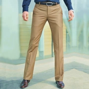 Mùa hè mới 2019 Quần nam Hàn Quốc kinh doanh quần lửng thoáng khí kaki thẳng phù hợp với quần ủi miễn phí - Suit phù hợp
