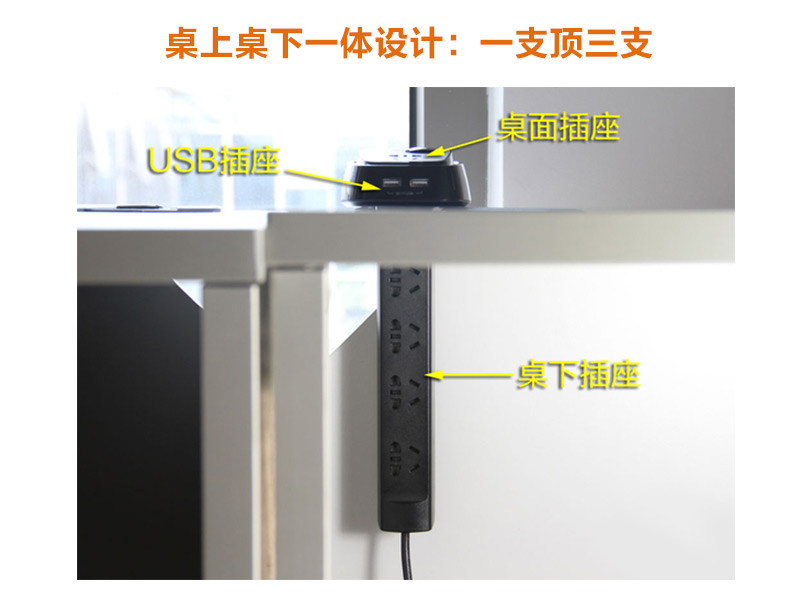 桌面神器 公牛 GN-U2050 桌洞插座 1.8米 优惠券折后￥114包邮（￥119-5）