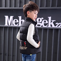 Male and female children cotton waistcoat autumn and winter wear 2019 new Korean embroidery Childrens vest middle-aged children warm waistcoat shoulder