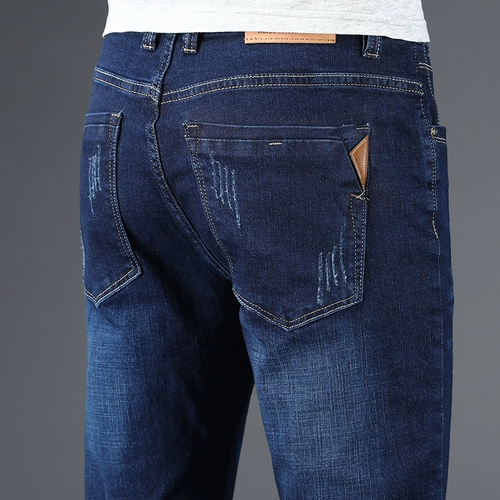 Демисезонные эластичные прямые свободные джинсы, трендовые повседневные брюки, большой размер, оверсайз, в корейском стиле