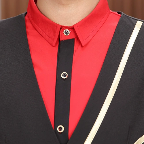 Летняя одежда для работы, униформа, рубашка, кофейный жилет, короткий рукав