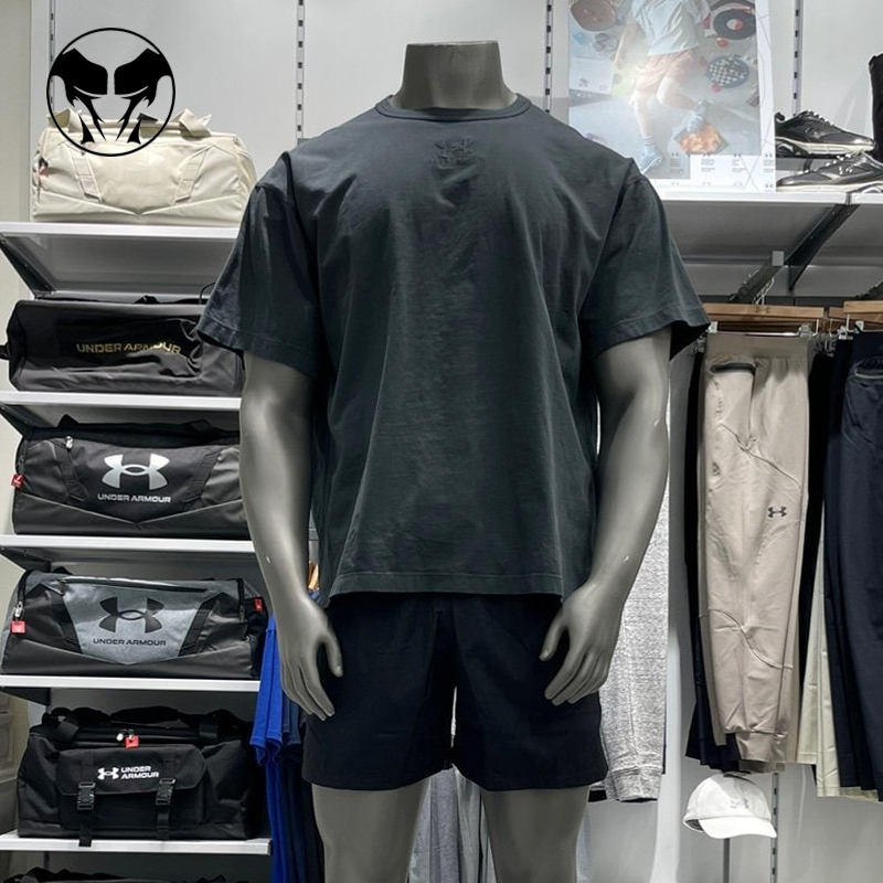 Ua under Armour Men's Sports Short-Sleeved Spring and Summer L4L Elevated Training Casual Cotton T-Shirt 1387993