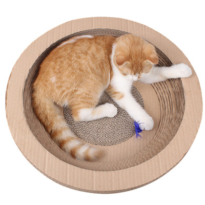 得酷旗舰店宠物瓦楞纸大碗圆形猫抓板猫窝
