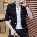 Летняя мужская тонкая куртка, трендовый пиджак классического кроя для отдыха