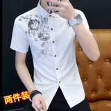 Летняя трендовая рубашка для отдыха, короткий рукав, в корейском стиле