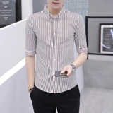 Летняя трендовая рубашка для отдыха, облегающий крой, в корейском стиле