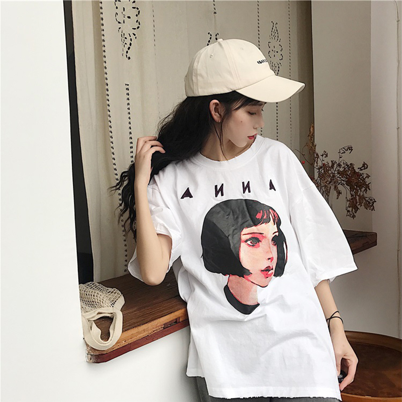 22 × WhiteKorean version easy Short sleeve Medium and long term T-shirt Port style Show thin Women's wear 2021 new pattern Europe and America ins tide upper clothes white