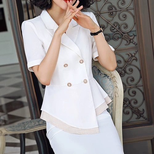 Летний элитный комбинезон, белые модные штаны, нарукавники, комплект, в корейском стиле, короткий рукав