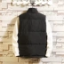 Cặp đôi vest nam nam nữ mùa thu đông phiên bản Hàn Quốc của giới trẻ không tay áo khoác dày đứng cổ áo vest cotton giản dị áo thun nam body Áo vest cotton