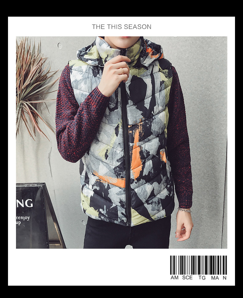 Áo vest cotton nam mùa thu và mùa đông thanh niên vest vest nam phiên bản Hàn Quốc áo ba lỗ nam form rộng