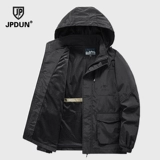 Осенняя куртка с капюшоном, весенняя рубашка, для среднего возраста, оверсайз, размер