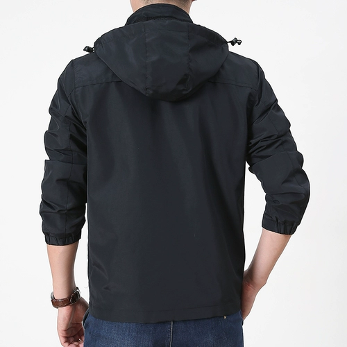 Мужская осенняя тонкая куртка, толстовка для отдыха с капюшоном, оверсайз