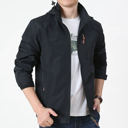 Мужская осенняя тонкая куртка, толстовка для отдыха с капюшоном, оверсайз