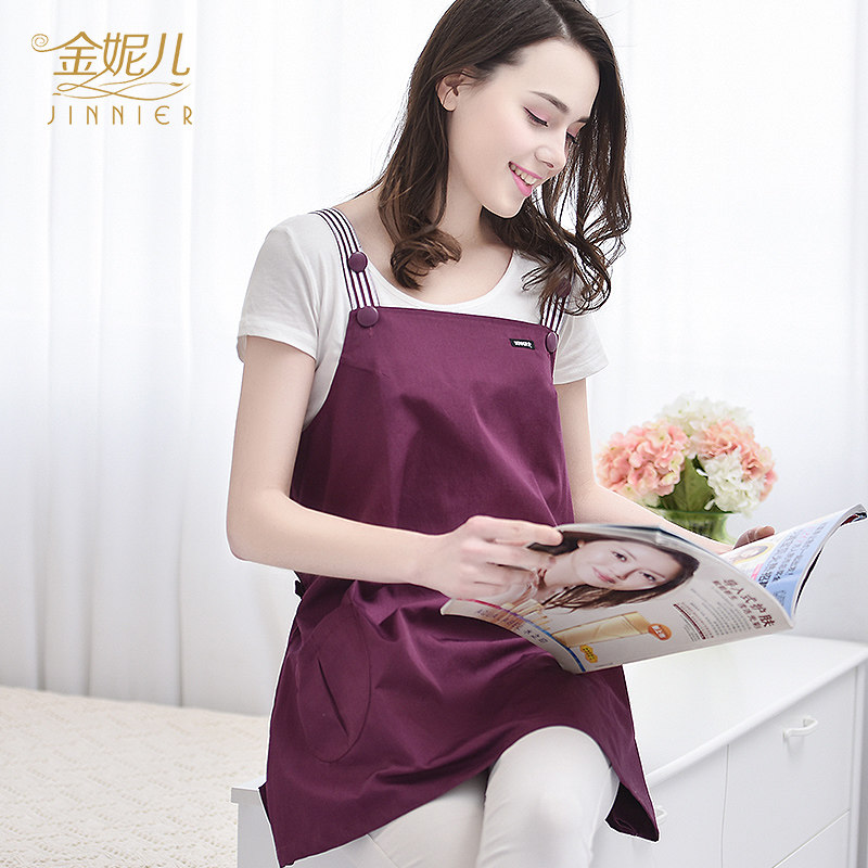 British Jinnier radiation protection clothing maternity clothing metal fiber pregnancy dress belt wear large size tide mom