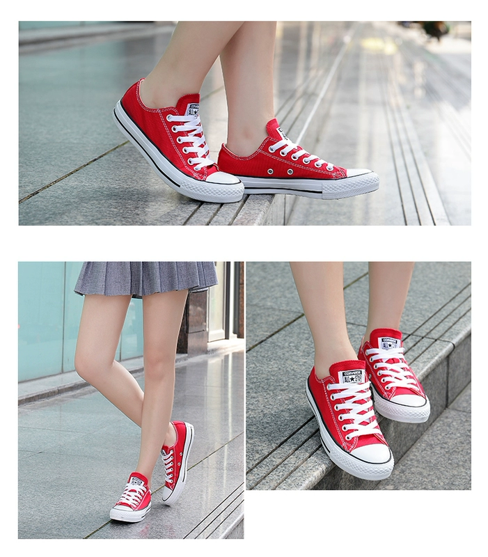 Converse Converse giày của nam giới giày vải thấp giày của phụ nữ cổ điển sinh viên vài mô hình giày thường 101001