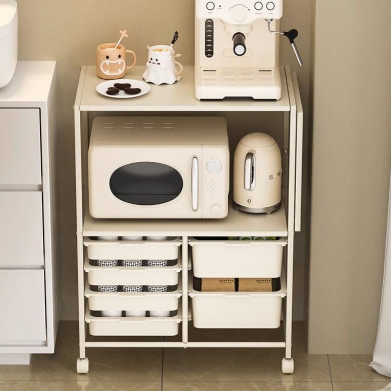 Kitchen Microwave Rack, Coffee Machine Display Stand, Mobile Sideboard, Feeding Table, Small Cart, Birdcage Storage Cabinet