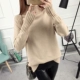 Phụ nữ mùa thu và áo len cổ cao mới thả lỏng phiên bản Hàn Quốc của bộ áo len hoang dã dày áo sơ mi nữ dài tay áo len nữ hàn quốc