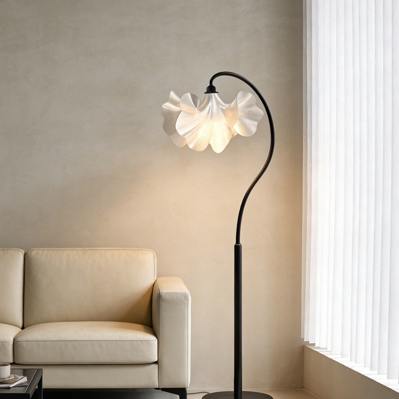 Pleated Flower Floor Lamp with Trendy Design and Artistic Atmosphere, High Aesthetic Value, Decorative Lamp for Living Room Sofa Corner Pleated Flower Floor Lamp with Trendy Design and Artistic Atmosphere, High Aesthetic Value, Decorative Lamp for Living Room Sofa Corner