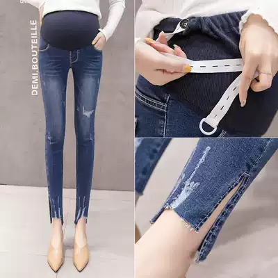 Pregnant women pants jeans winter autumn wear winter style thickened fashion autumn winter belly trousers